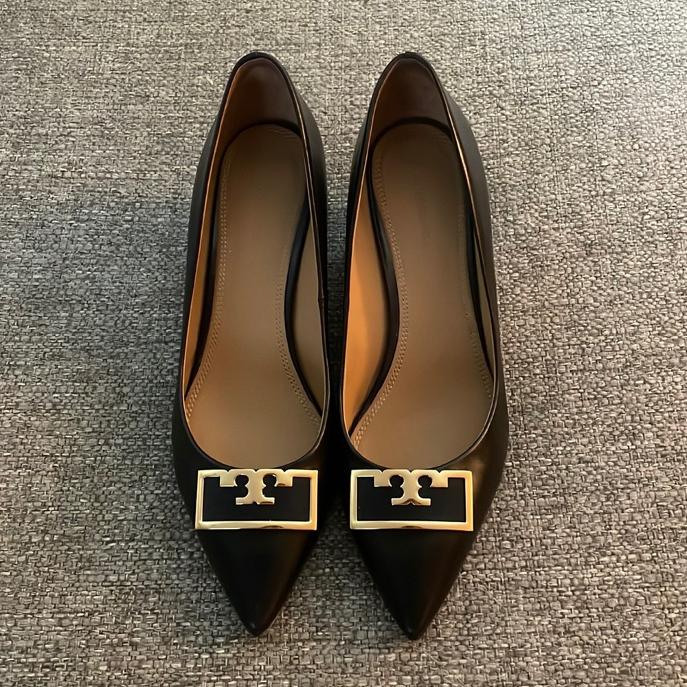 Tory Burch Leather Pointed Toe Wedge